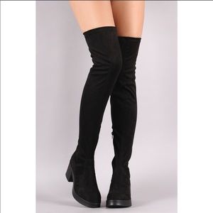 New 🍁 platform chunky heeled OTK boots. Obo